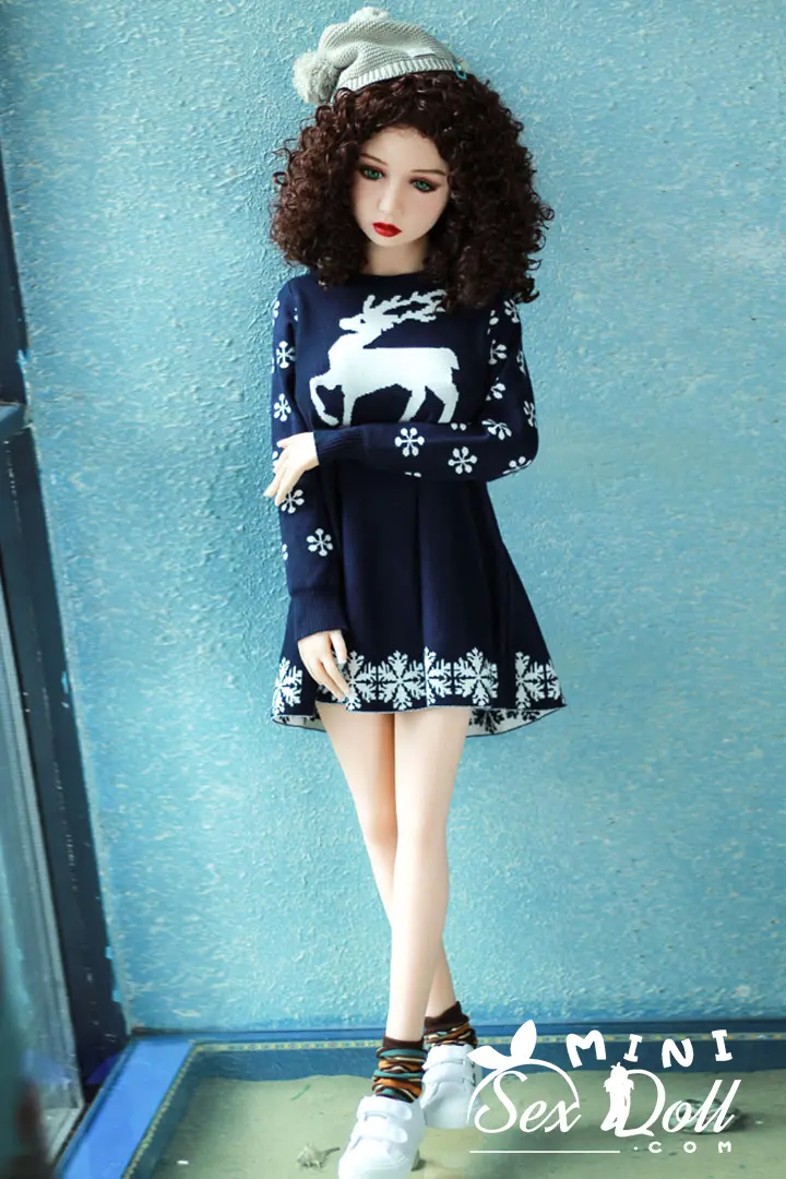 $800-$999 125cm/4.1ft Curly Hair Young Woman Mini Sex Doll-Clara 17