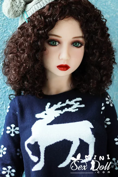 $800-$999 125cm/4.1ft Curly Hair Young Woman Mini Sex Doll-Clara
