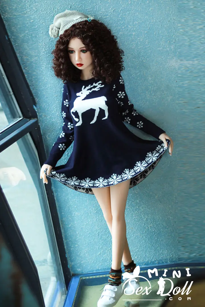 $800-$999 125cm/4.1ft Curly Hair Young Woman Mini Sex Doll-Clara 8